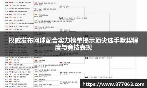 权威发布网球配合实力榜单揭示顶尖选手默契程度与竞技表现
